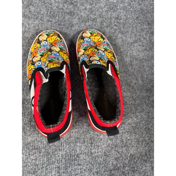 Pokemon-Themed Slip-On Shoes 4Y Ground Up Multicolor Design Red Sole Casual Kids - Picture 13 of 16